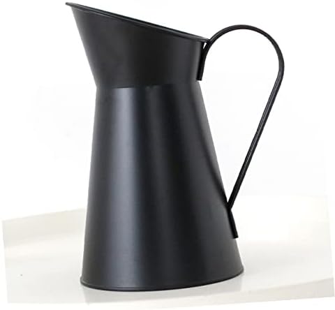 Vintage Iron Vase with Matte Finish Rustic Design