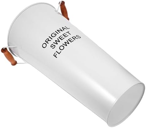 Rustic Vintage Flower Bucket Handle Vase for Farmhouse Decor