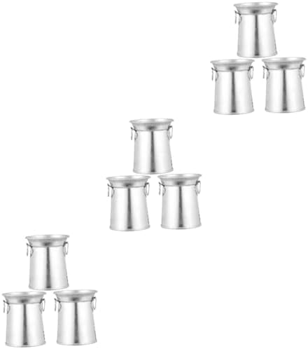 9pcs Vintage Iron Flower Vase Rustic Decor Holder