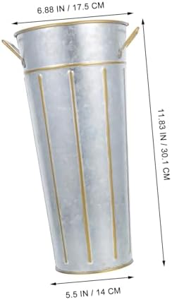 Vintage Iron Flower Arrangement Vase Rustic Decor