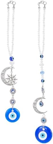 WEBEEDY 2pcs Evil Eye Car Hanging Decor
