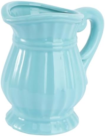 Blue Ceramic Flower Vase for Home Decor Minimalist Artistic Centerpiece