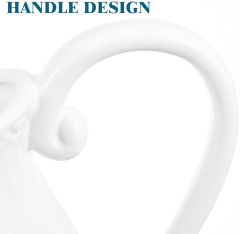 Cabilock White Ceramic Vase 79 Inch Farmhouse Pitcher