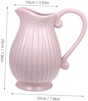 Pink Ceramic Flower Vase for Dried Flowers and Home Decor