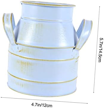 2pcs Decorative Flower Buckets Iron Art Vintage Home Decor Vase