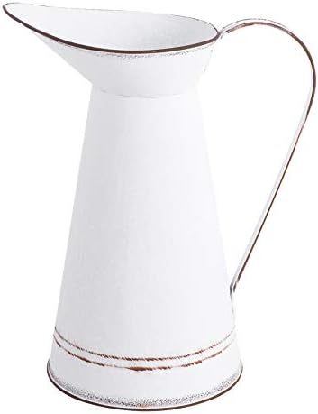 DOITOOL Vintage French Galvanized Vase for Home Decor