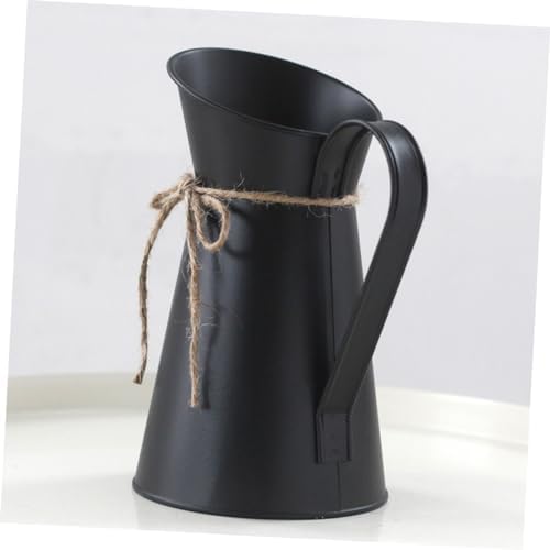 VINTORKY Rustic Metal Flower Vase for Vintage Home Decor