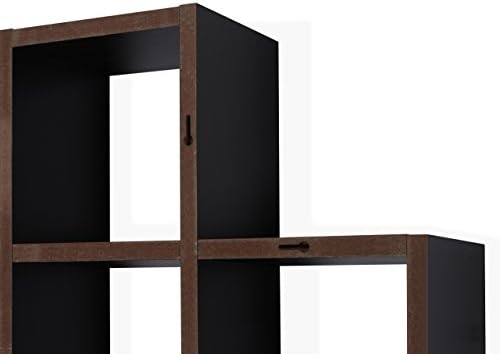 Danya B Cubby Chessboard Wall Shelf - Horizontal or Vertical Black