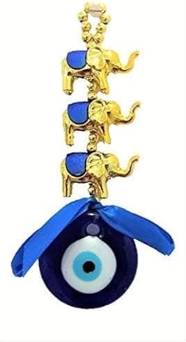 Generic Brimming Basket 3 Elephant Gold Evil Eye Decor