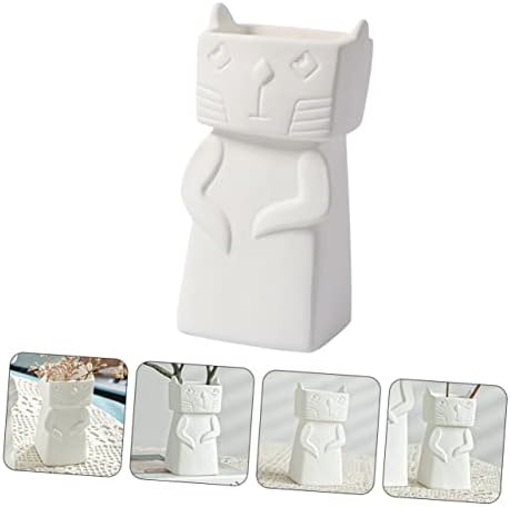 Ceramic Cat Vase Decorative Home Accent