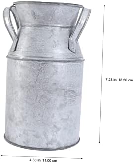 Retro Iron Sheet Flower Vase Bucket Aesthetic Garden Decor