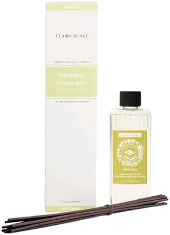 Claire Burke Original Diffuser Oil Refill with 12 Reed Sticks