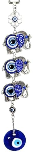 Turkish Blue Evil Eye Lucky Elephant Wall Hanging Decor Amulet