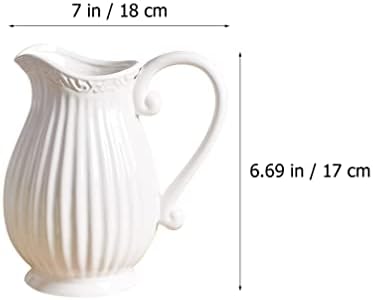 Vaguelly 8-Inch Ceramic Pitcher Vase Vintage Rustic