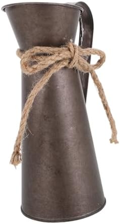 Retro Decorative Metal Flower Vase for Home and Outdoor Use