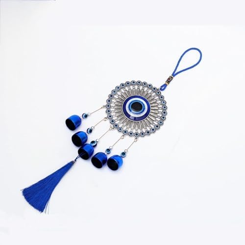 Fantasy Devil Eye Wind Chime Blue Alloy Pendant