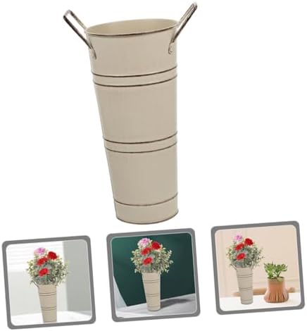 STOBAZA Iron Flower Bucket Vintage Decorative Vase