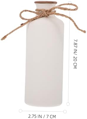 White Ceramic Round Decorative Vase for Home Decor