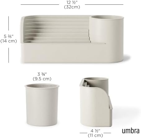 Umbra Stream Tabletop Water Fountain with Planter and Stationery Slot