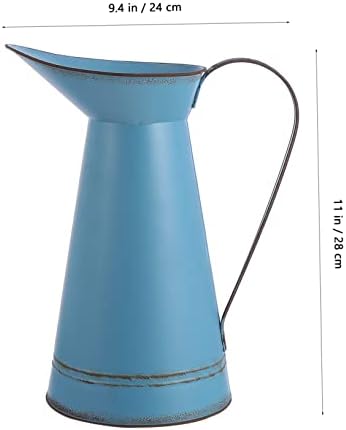 Vintage Iron Flower Pot Rustic Decorative Bucket for Home and Garden