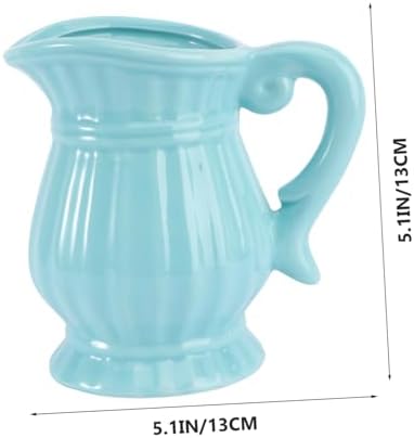 Blue Ceramic Flower Vase for Home Decor Minimalist Artistic Centerpiece