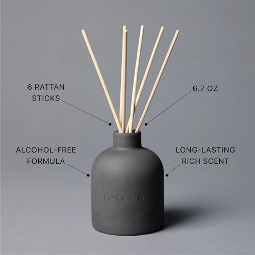 Craft Kin Reed Diffuser Set - Santal Woods 67oz Alcohol-Free Essential Oils