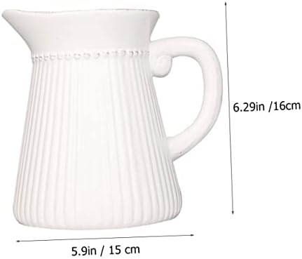 Trendy White Ceramic Flower Holder Decorative Vase