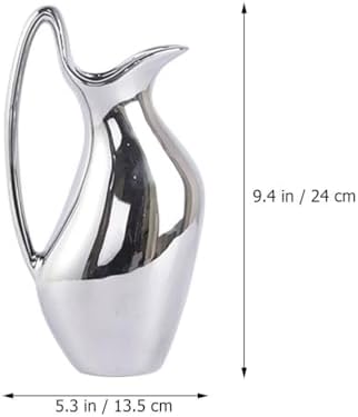 DOITOOL Farmhouse Pitcher Vase Ceramic Flower Decor for Home Office Kitchen