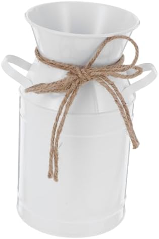 Vintage Metal Vase with Handle for Home Decor