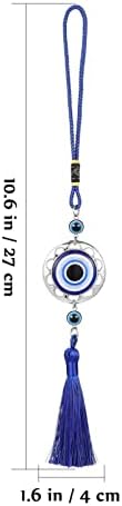 VICASKY 6pcs Evil Eye Car Hanging Ornaments with Tassels