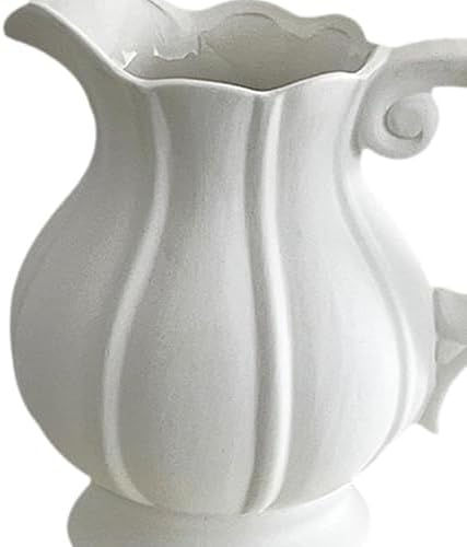 Fenteer Ceramic Flower Vase Jug Pitcher Decorative Vase for Home and Cafe