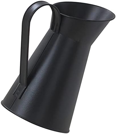 Vintage Iron Vase with Matte Finish Rustic Design