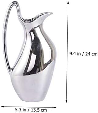 Floral Pitcher Shape Ceramic Decor Statue