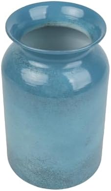 Shabby Chic Blue Galvanized Milk Can Vase 78 H