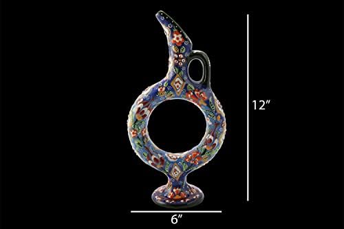 EliPOT Ceramic Vase Large Hittite Style Blue