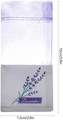 30 Pcs Lavender Sachet Bags Empty Mesh Drawstring Organza Cotton Ramie