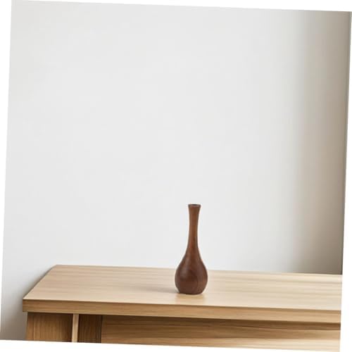 Handmade Flower Vase Rustic Decor Centerpiece Walnut Solid Wood Decorative Vase 1