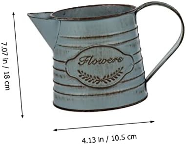 Antique Style Flower Pot Tinplate Vase for Home Decor