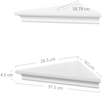 AHDECOR White Corner Shelves Set of 2