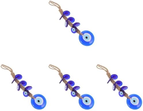Cabilock 4pcs Evil Eye Glass Hanging Ornament