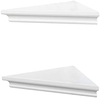 AHDECOR White Corner Shelves Set of 2