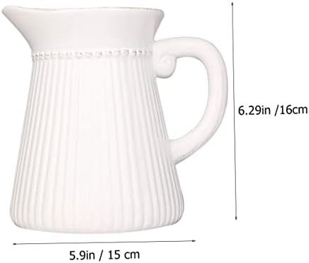 STOBAZA Elegant Ceramic Relief Milk Jug Vase