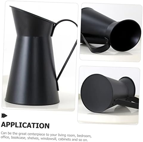 Vintage Iron Vase with Matte Finish Rustic Design