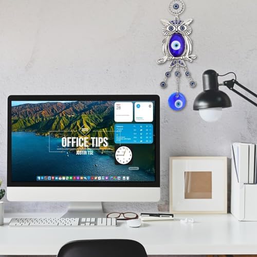 Evil Eye Owl Pendant Decor for Car Home Office