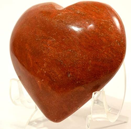 62mm Peruvian Orange Jasper Puffy Heart Crystal