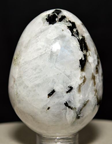 HQRP 47mm Rainbow Moonstone Egg with Stand