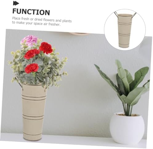 STOBAZA Iron Flower Bucket Vintage Decorative Vase