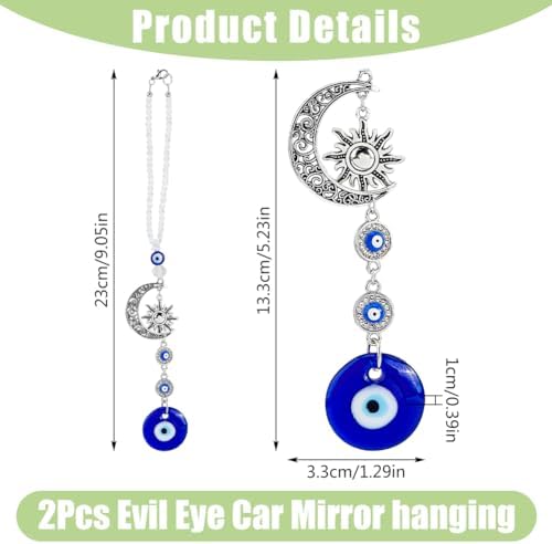 DICOSMETIC 2Pcs Evil Eye Car Hanging Ornament