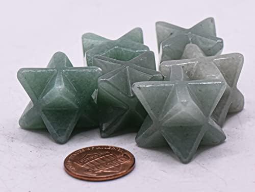 2PCS Green Aventurine Merkaba Stars for Decor