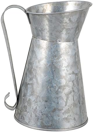 Rustic Iron Flower Vase Vintage Decor Bucket for Home Farmhouse Style Pot